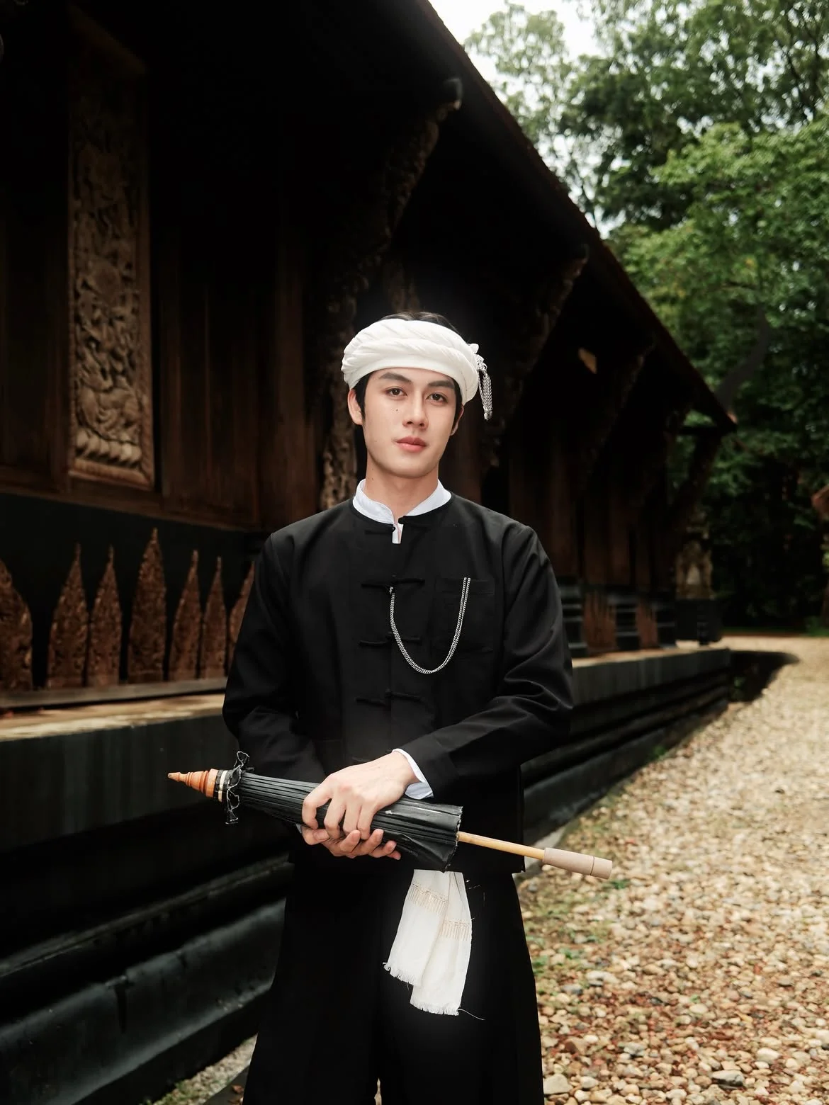 Make Yuttawat in Black Dai Attire