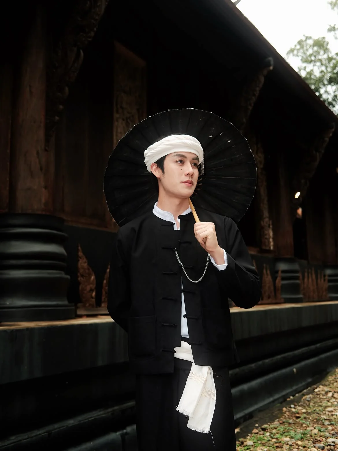 Make Yuttawat in Black Dai Attire