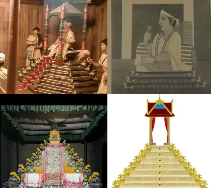Similarities of Assamese Guru-Asana (Simhasana) with Royal Ahom Throne